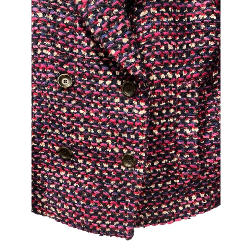 J. Crew Lady Jacket Italian Tweed Nello Gori Mill Blazer Size Medium Wool Mohair - Picture 3 of 10